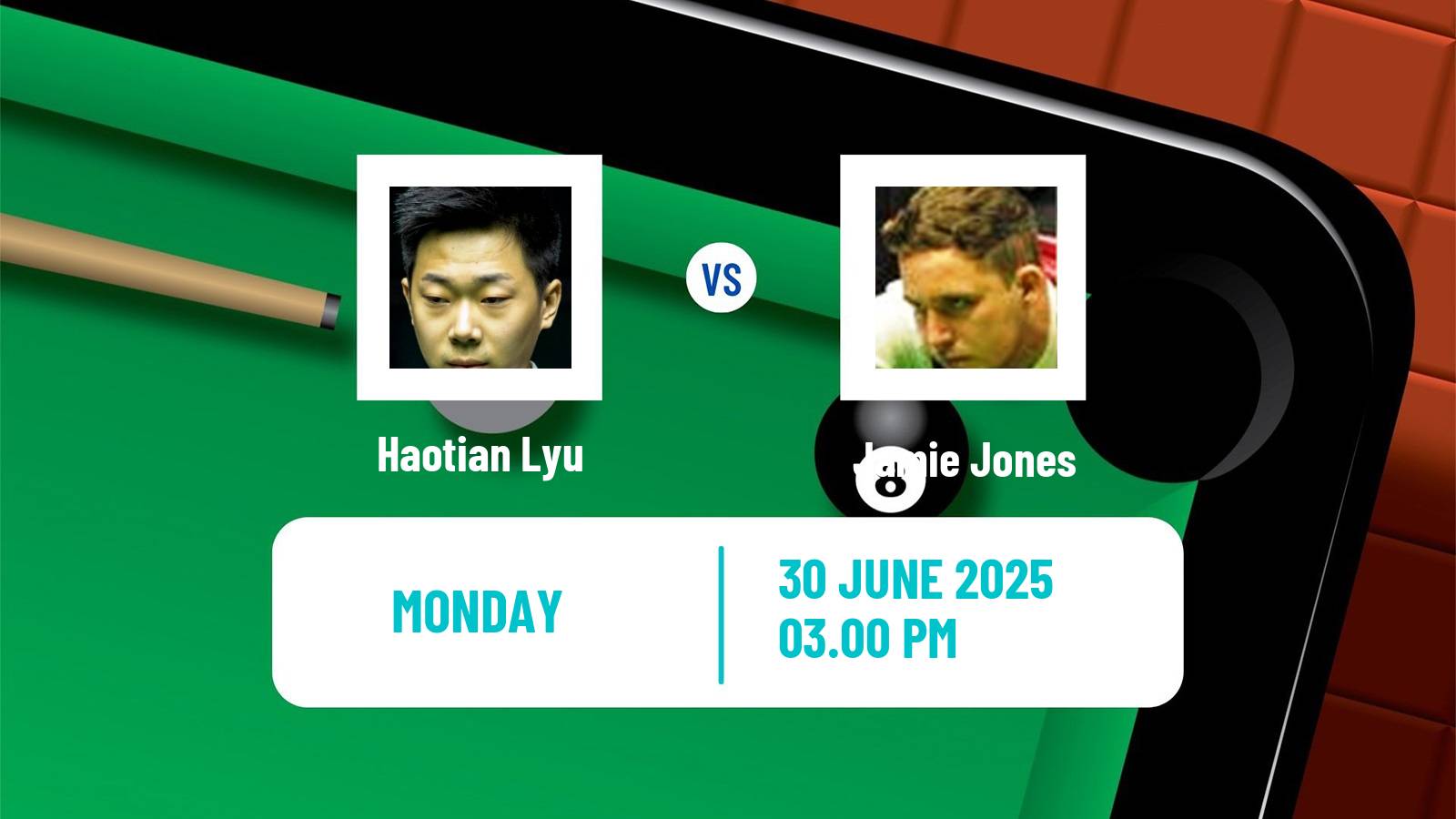 Snooker Championship League Haotian Lyu - Jamie Jones