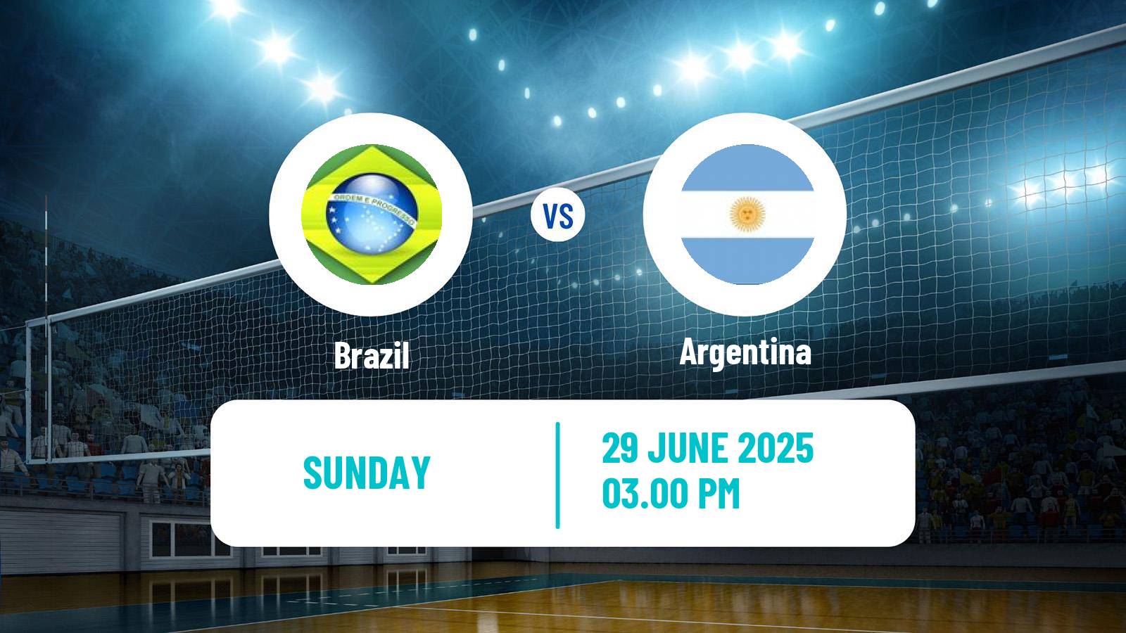 Volleyball Copa America Volleyball Brazil - Argentina