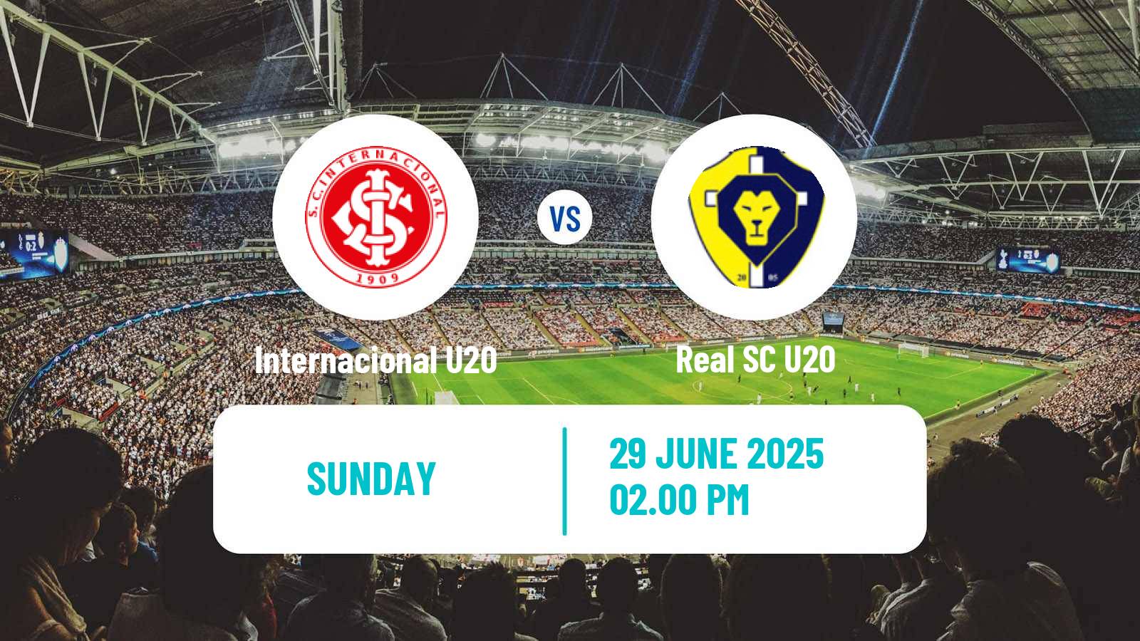 Soccer Brazilian Gaucho U20 Internacional U20 - Real SC U20