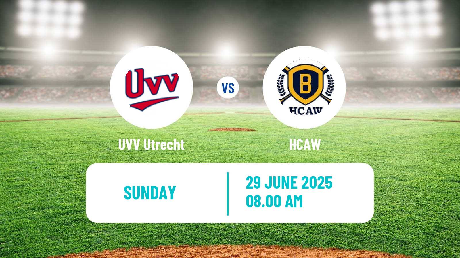 Baseball Dutch Hoofdklasse Baseball UVV Utrecht - HCAW