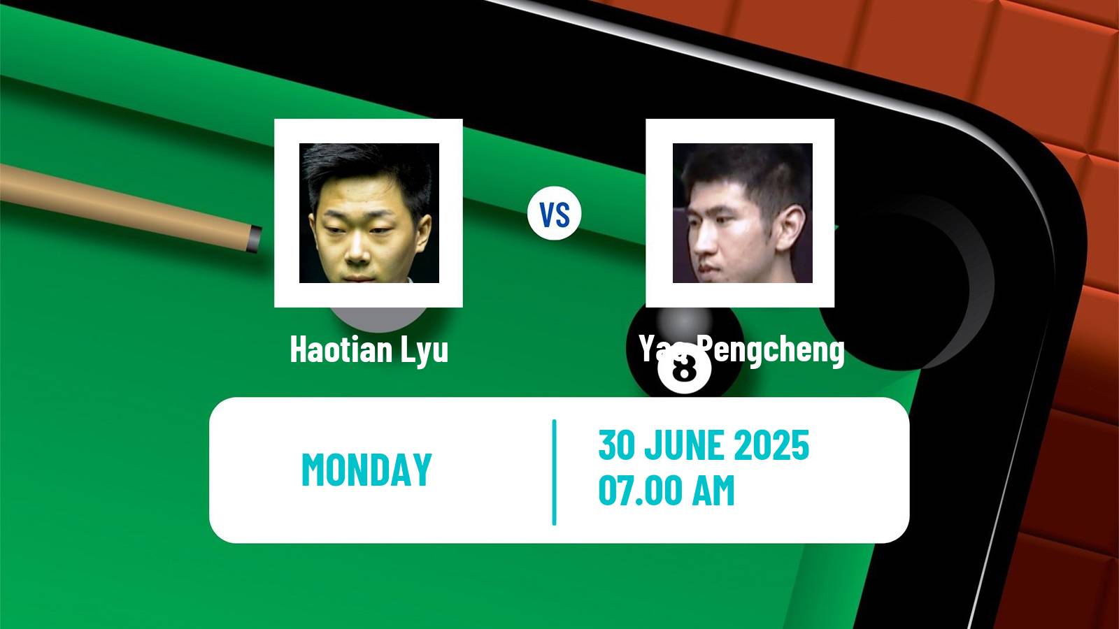 Snooker Championship League Haotian Lyu - Yao Pengcheng