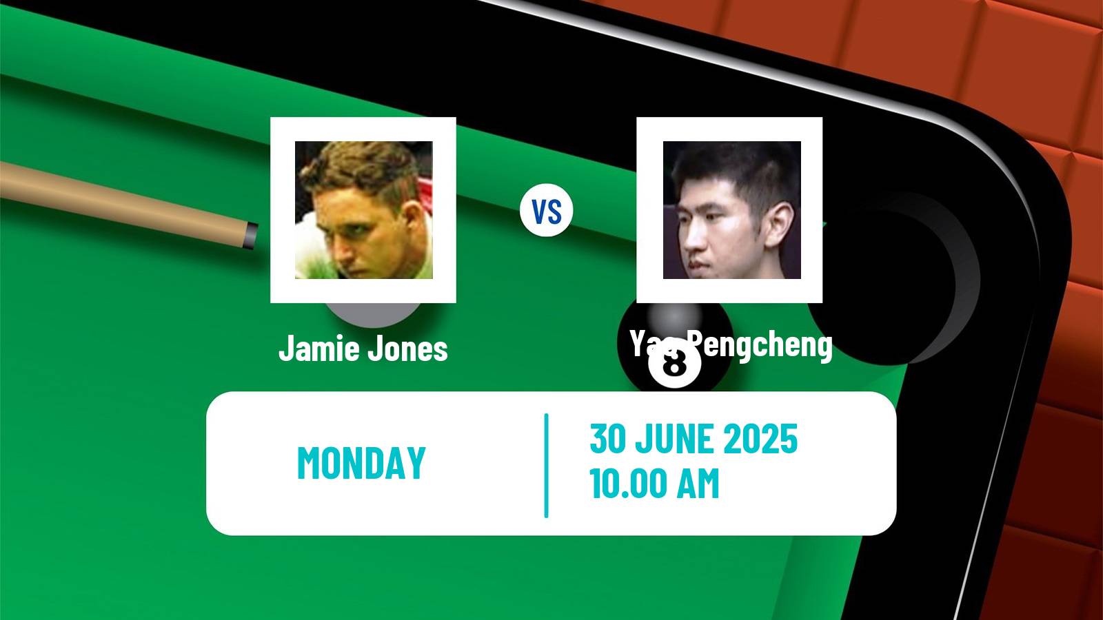 Snooker Championship League Jamie Jones - Yao Pengcheng