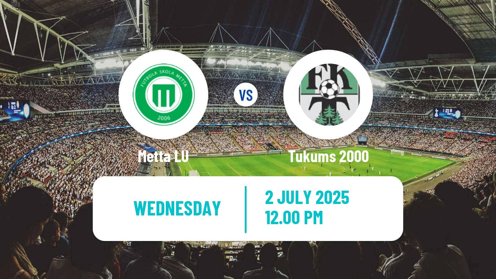 Soccer Latvian Virsliga Metta LU - Tukums 2000