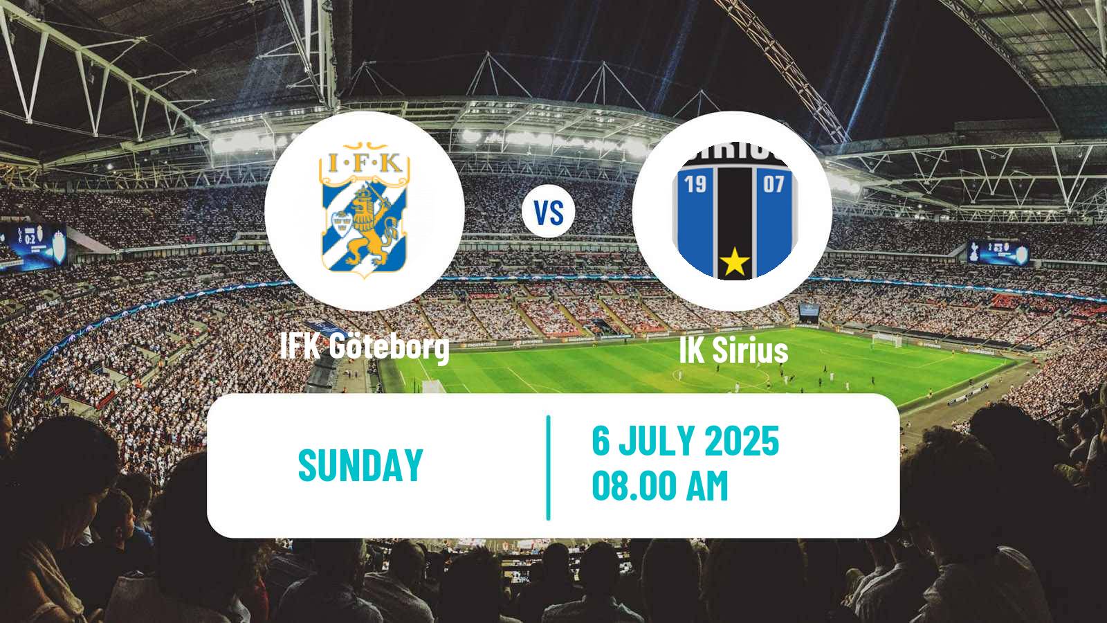 Soccer Swedish Allsvenskan IFK Göteborg - Sirius