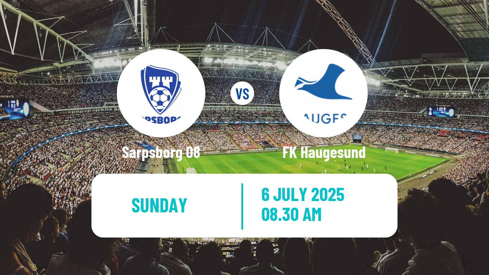Soccer Norwegian Eliteserien Sarpsborg 08 - Haugesund