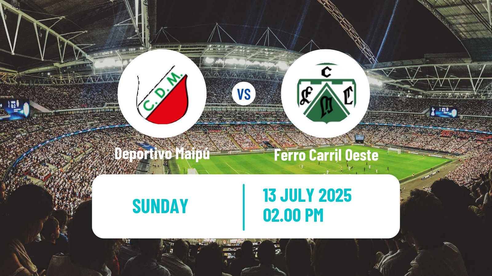 Soccer Argentinian Primera Nacional Deportivo Maipú - Ferro Carril Oeste
