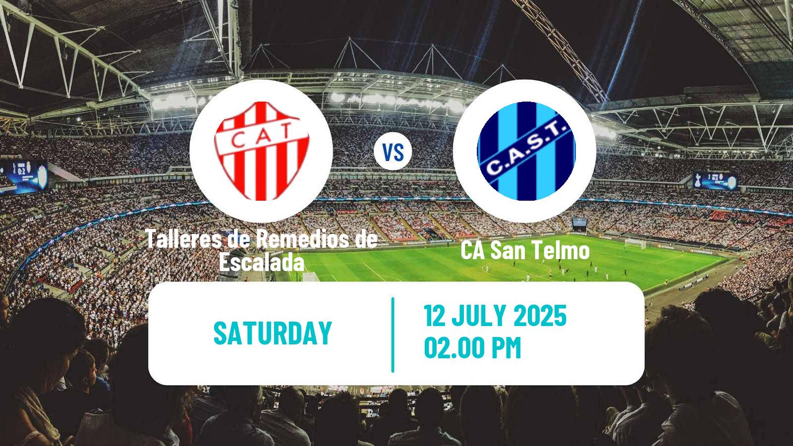 Soccer Argentinian Primera Nacional Talleres de Remedios de Escalada - San Telmo