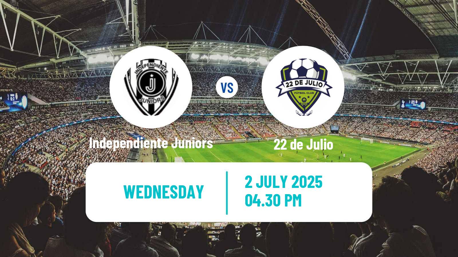 Soccer Ecuadorian Serie B Independiente Juniors - 22 de Julio