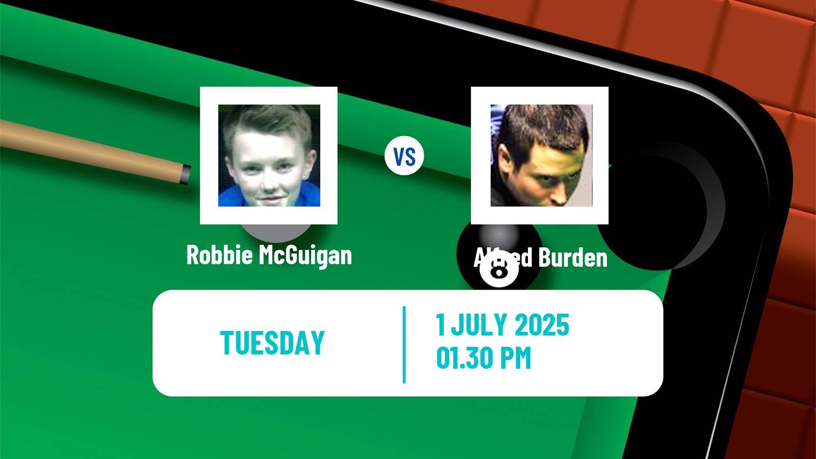 Snooker Championship League Robbie McGuigan - Alfred Burden