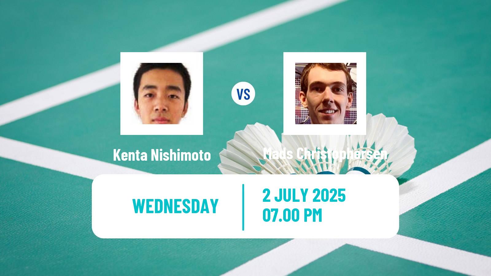 Badminton BWF World Tour Canada Open Men Kenta Nishimoto - Mads Christophersen