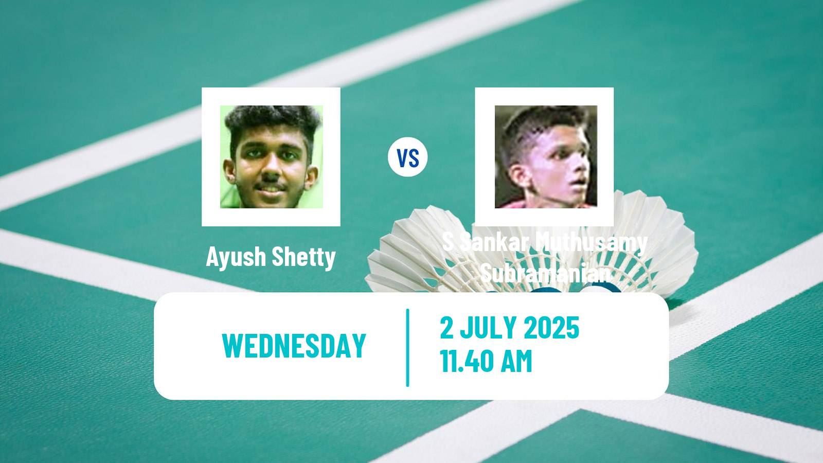 Badminton BWF World Tour Canada Open Men Ayush Shetty - S Sankar Muthusamy Subramanian