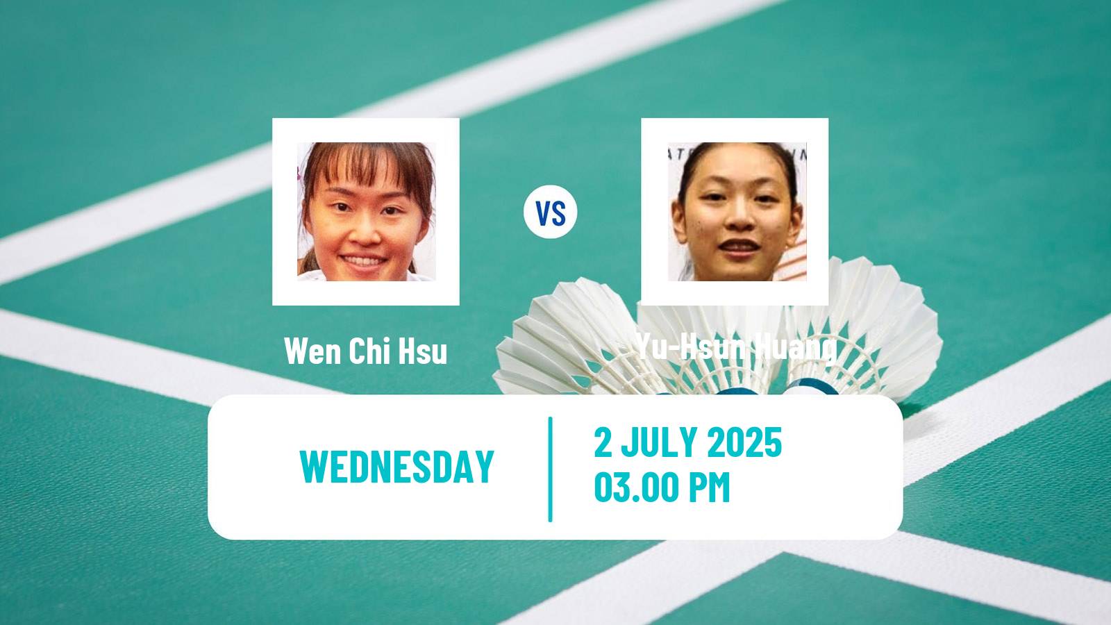 Badminton BWF World Tour Canada Open Women Wen Chi Hsu - Yu-Hsun Huang