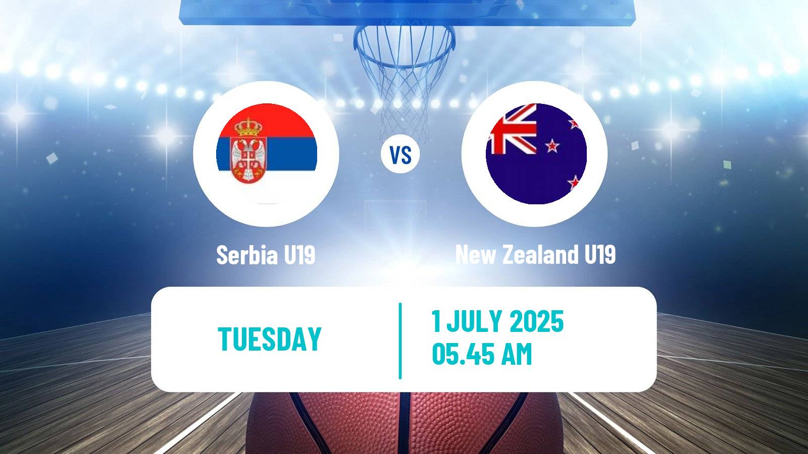 Basketball World Championship U19 Basketball Serbia U19 - New Zealand U19