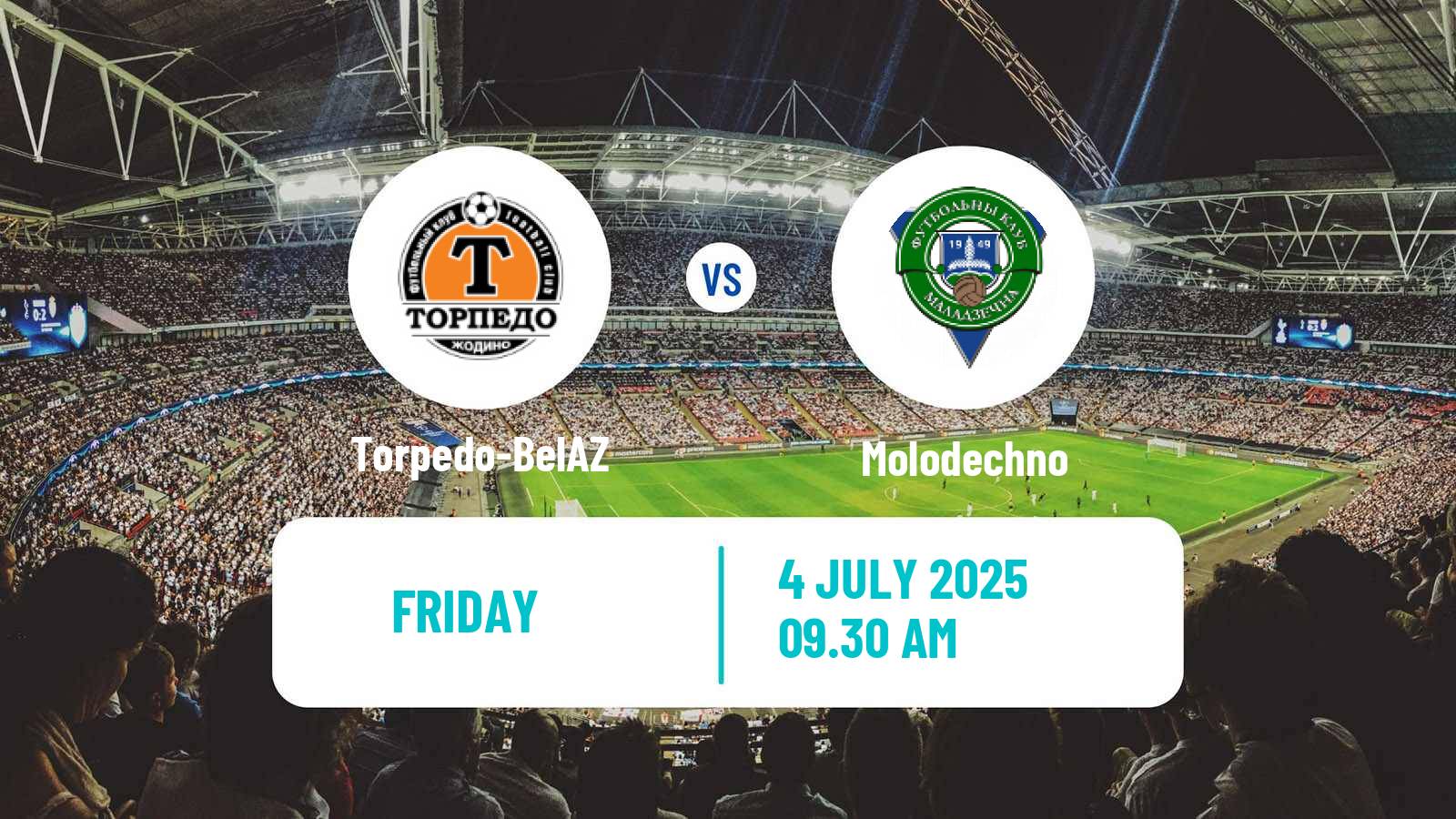 Soccer Belarusian Vysshaya Liga Torpedo-BelAZ - Molodechno