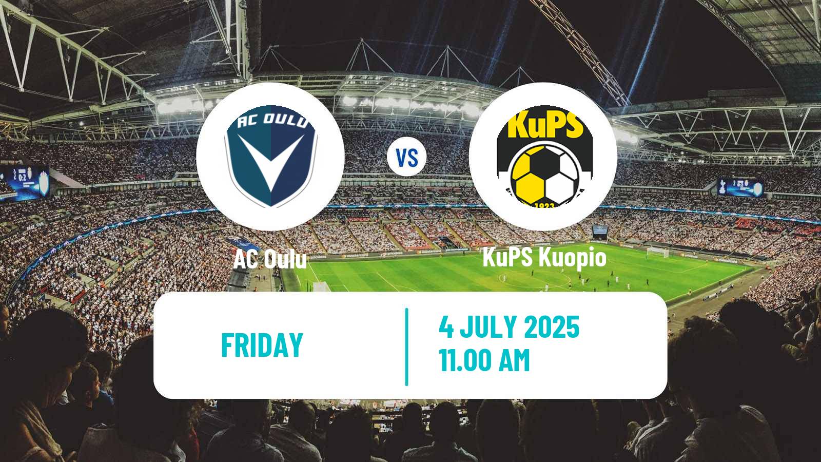 Soccer Finnish Veikkausliiga Oulu - KuPS Kuopio