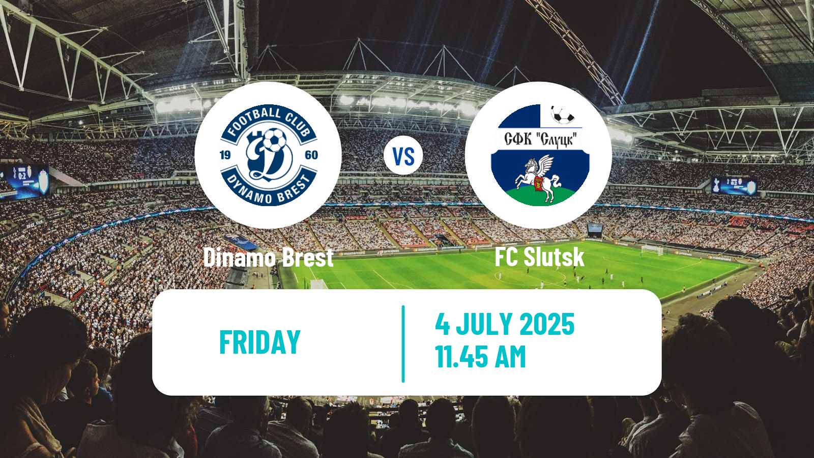 Soccer Belarusian Vysshaya Liga Dinamo Brest - Slutsk