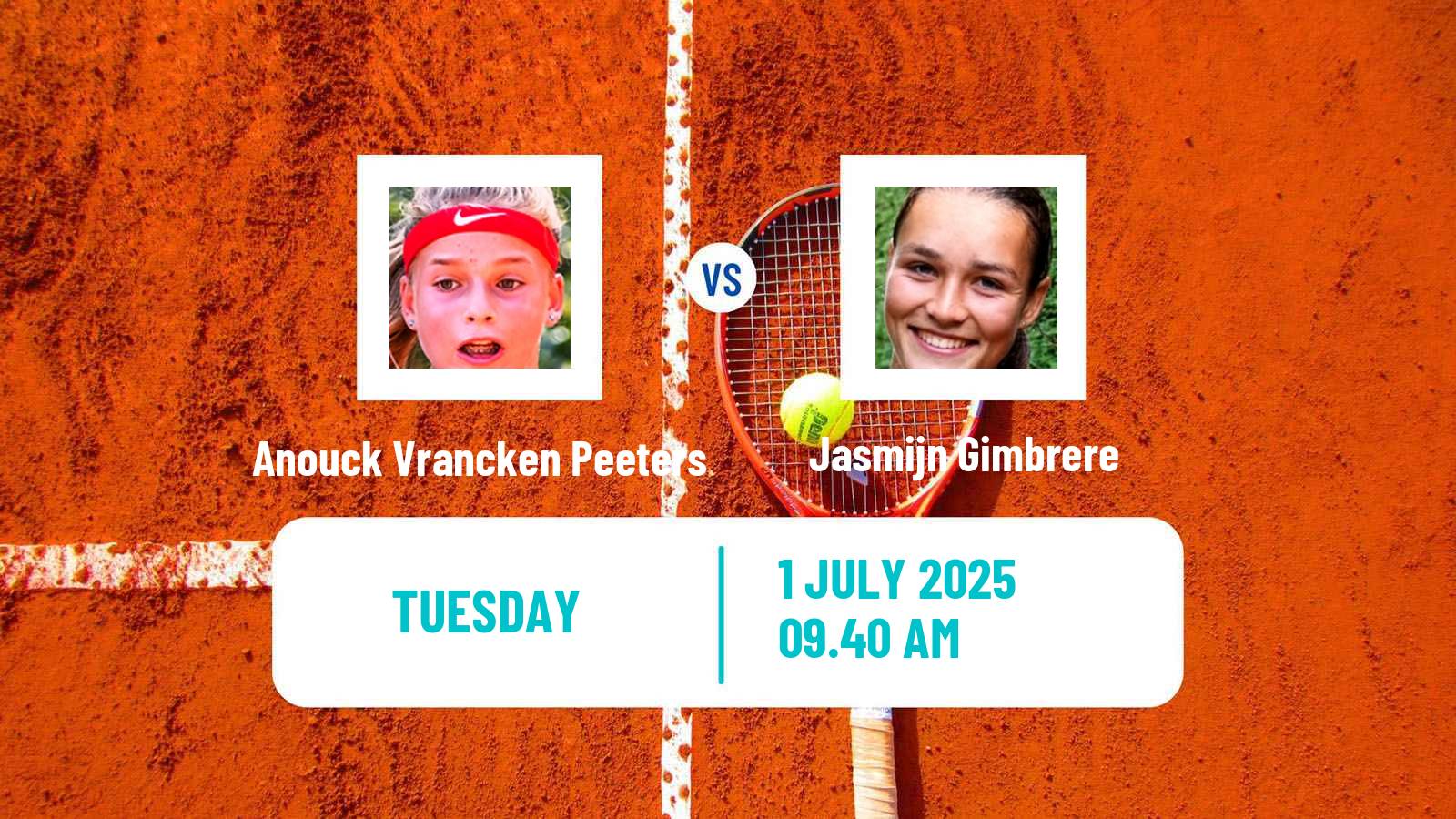 Tennis ITF W35 Amstelveen Women Anouck Vrancken Peeters - Jasmijn Gimbrere