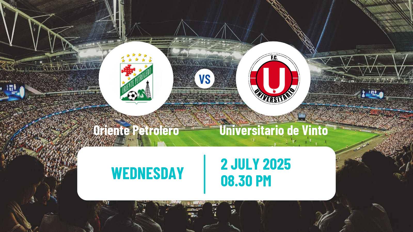 Soccer Bolivian League Cup Oriente Petrolero - Universitario de Vinto