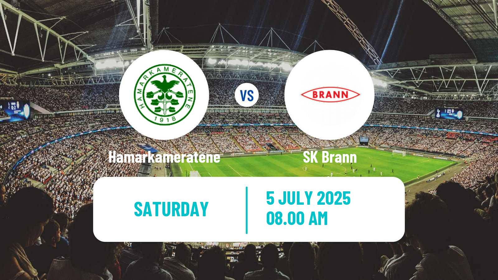 Soccer Norwegian Eliteserien Hamarkameratene - Brann