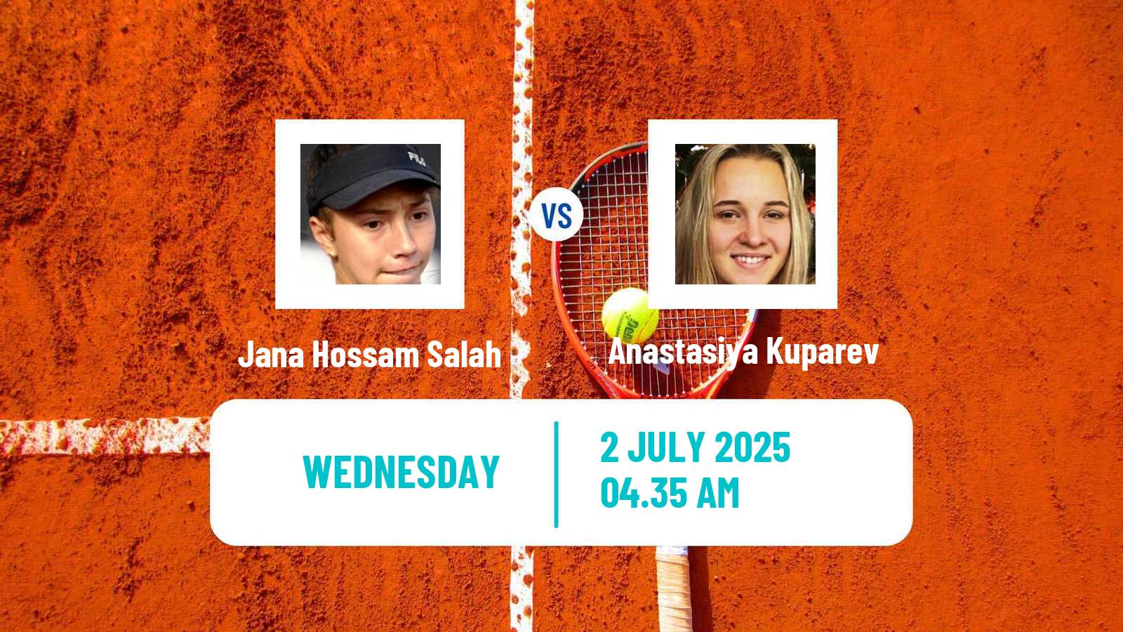 Tennis ITF W15 Kayseri 6 Women Jana Hossam Salah - Anastasiya Kuparev