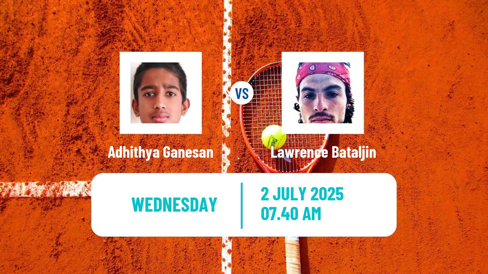 Tennis ITF M25 Hillcrest Men Adhithya Ganesan - Lawrence Bataljin