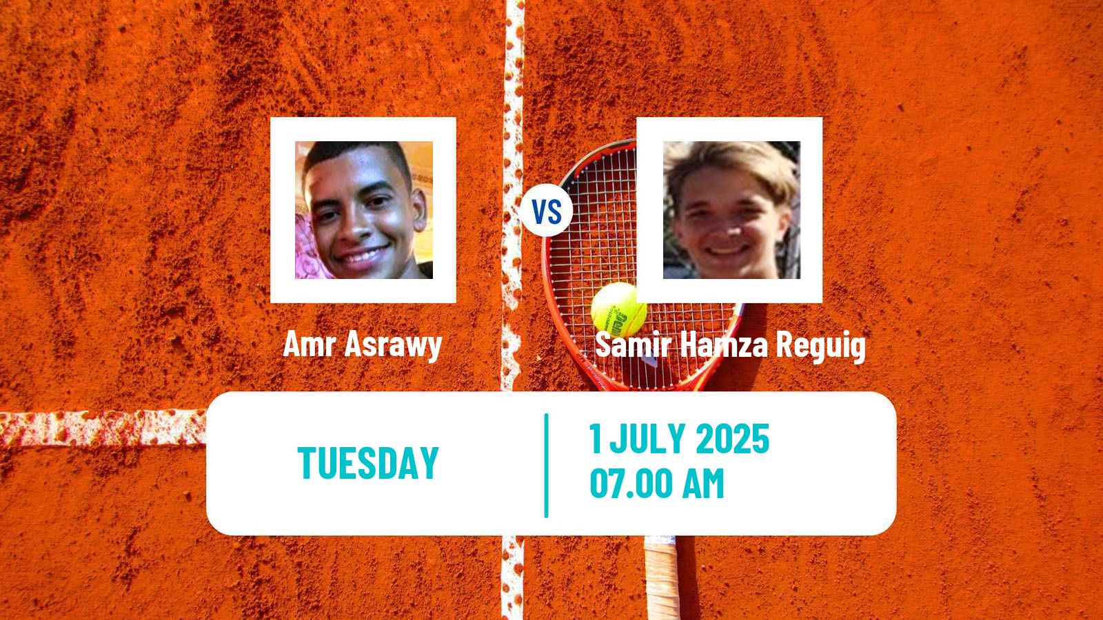 Tennis ITF M15 Monastir 26 Men Amr Asrawy - Samir Hamza Reguig