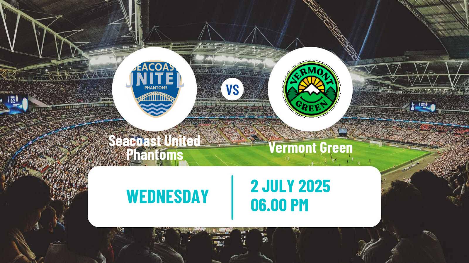 Soccer USL League Two Seacoast United Phantoms - Vermont Green