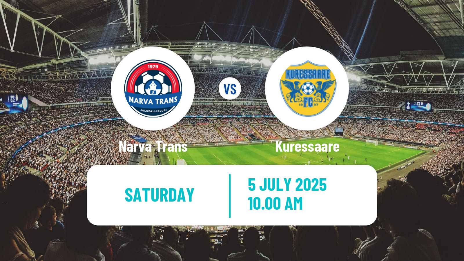 Soccer Estonian Meistriliiga Narva Trans - Kuressaare