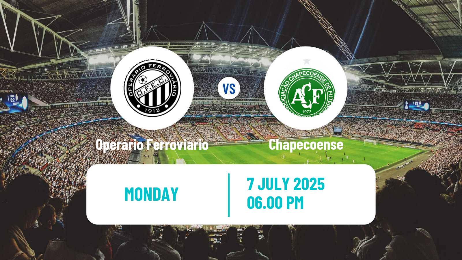 Soccer Brazilian Serie B Operário Ferroviario - Chapecoense