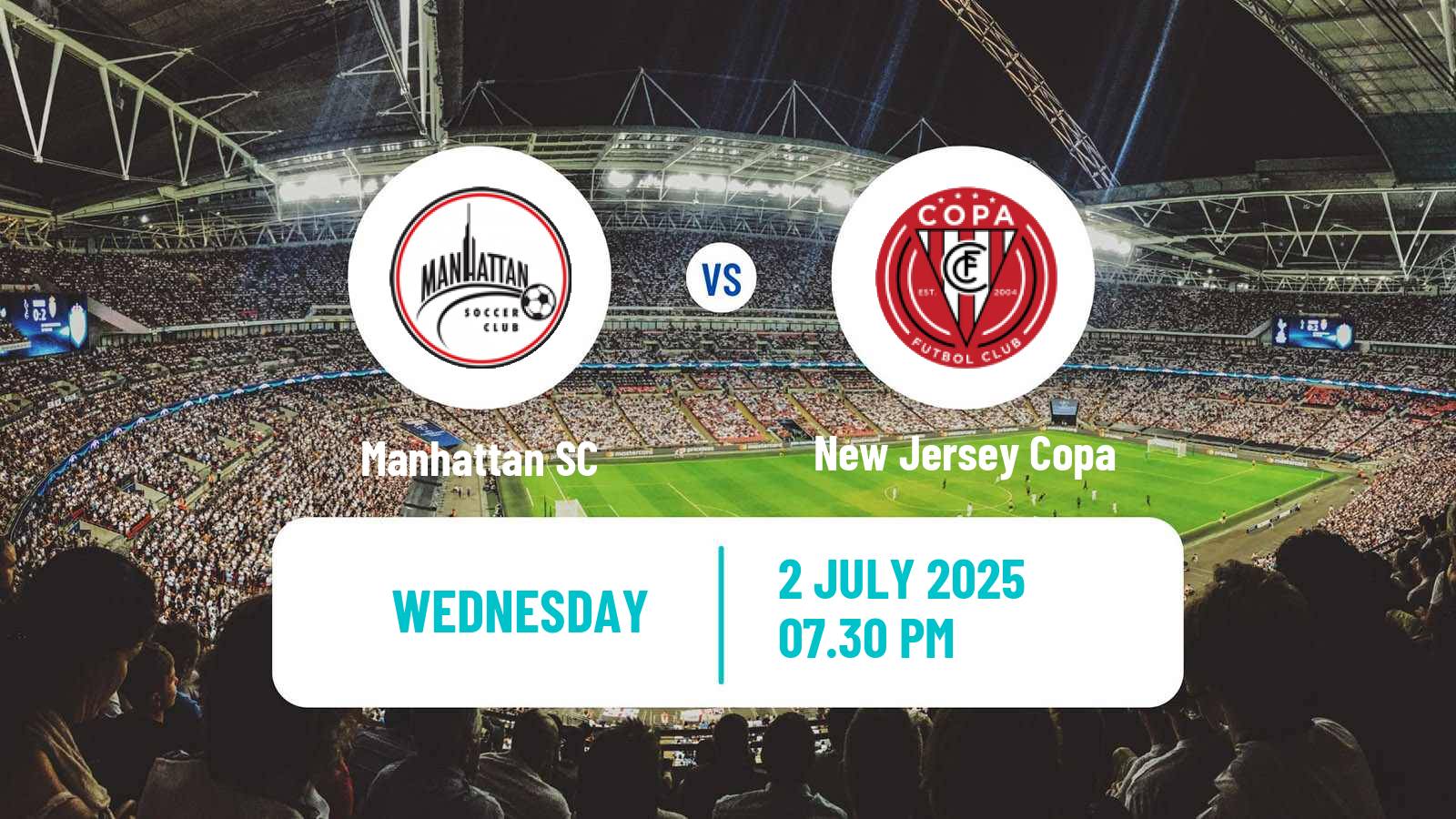 Soccer USL League Two Manhattan - New Jersey Copa
