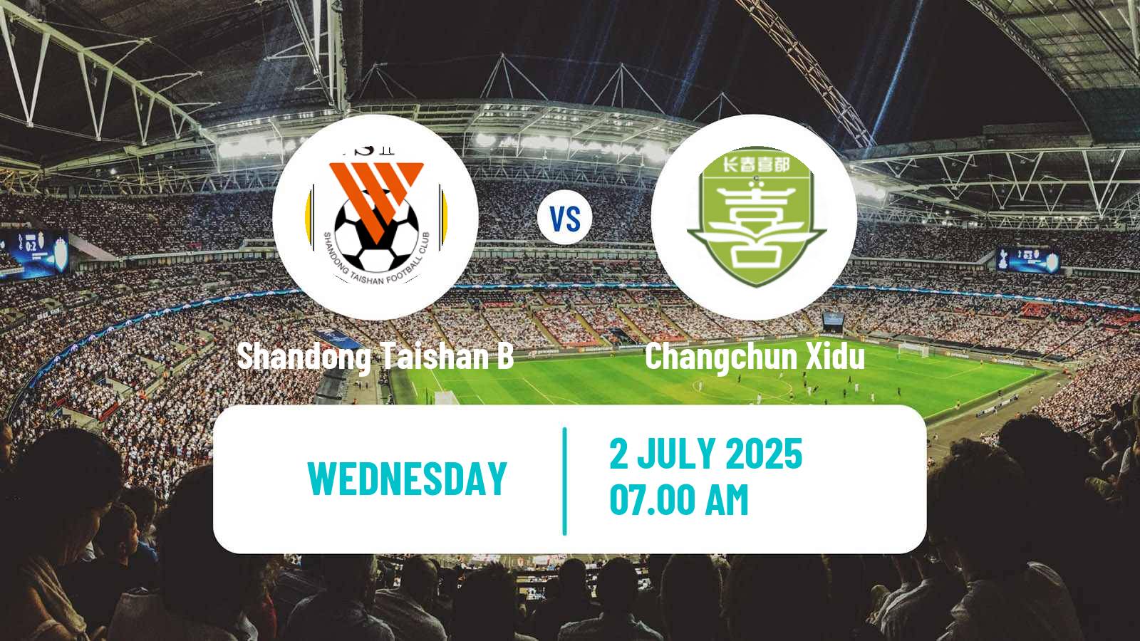 Soccer Chinese Yi League Shandong Taishan B - Changchun Xidu