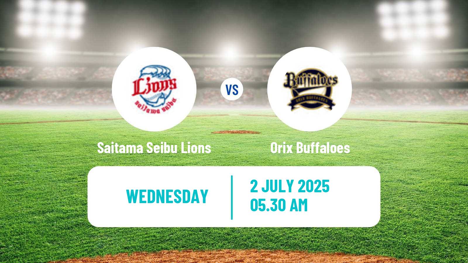 Baseball NPB Saitama Seibu Lions - Orix Buffaloes