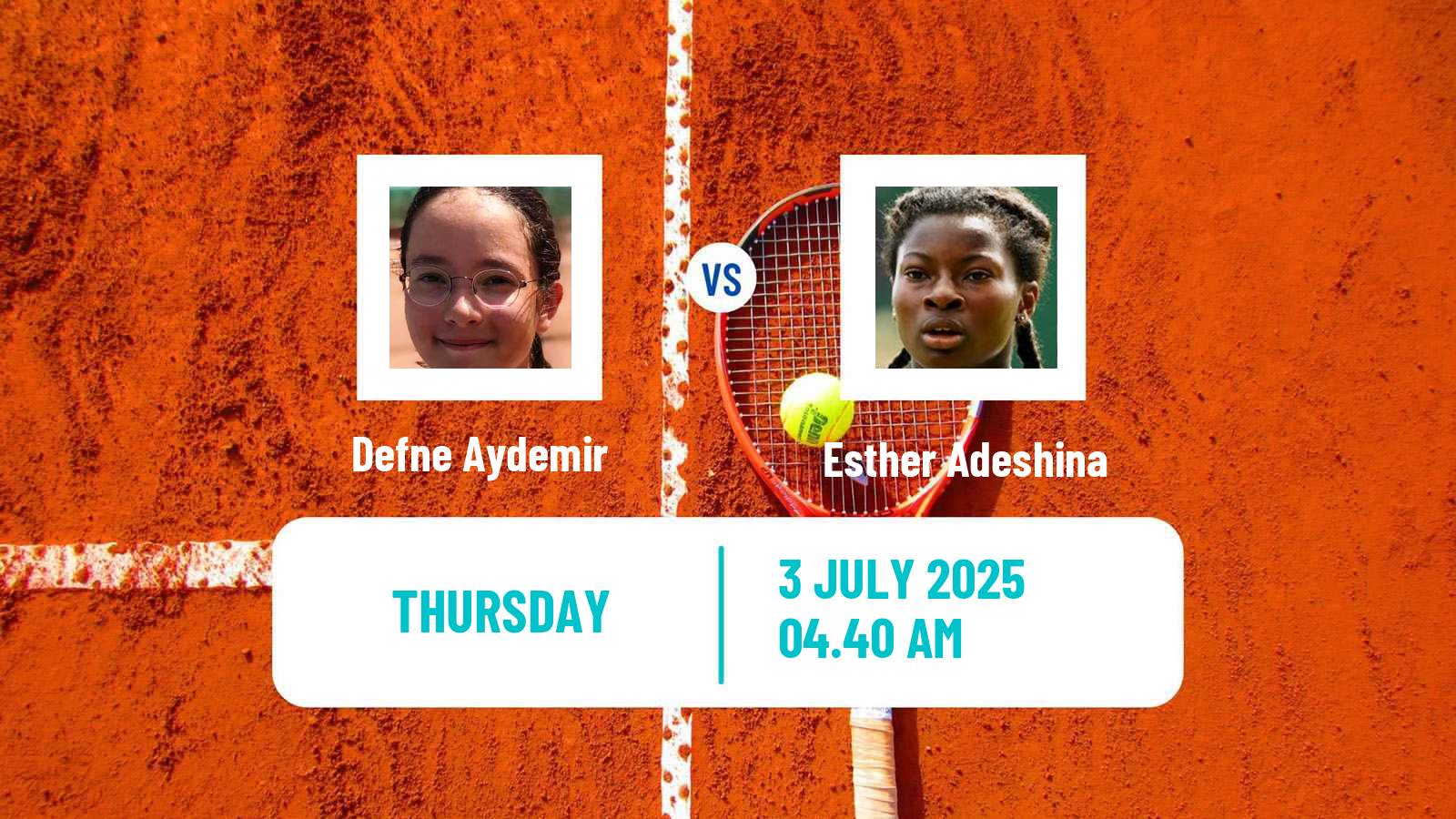 Tennis ITF W15 Kayseri 6 Women Defne Aydemir - Esther Adeshina