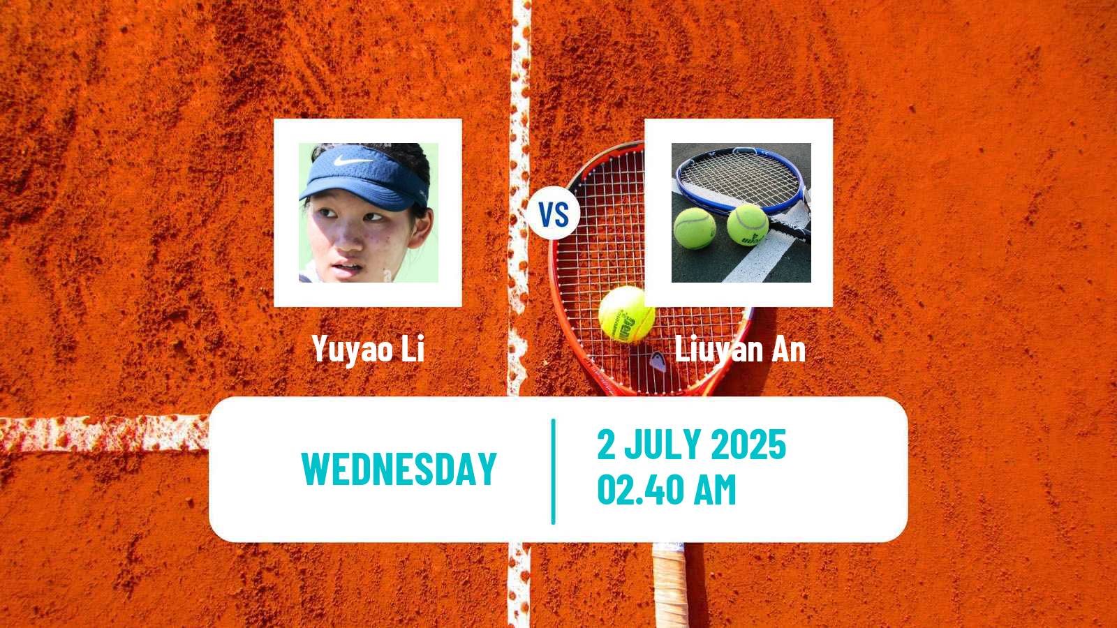 Tennis ITF W15 Maanshan 8 Women Yuyao Li - Liuyan An
