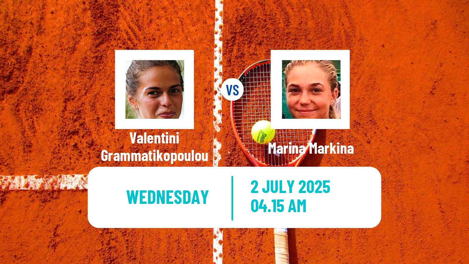 Tennis ITF W15 Mogyorod Women Valentini Grammatikopoulou - Marina Markina