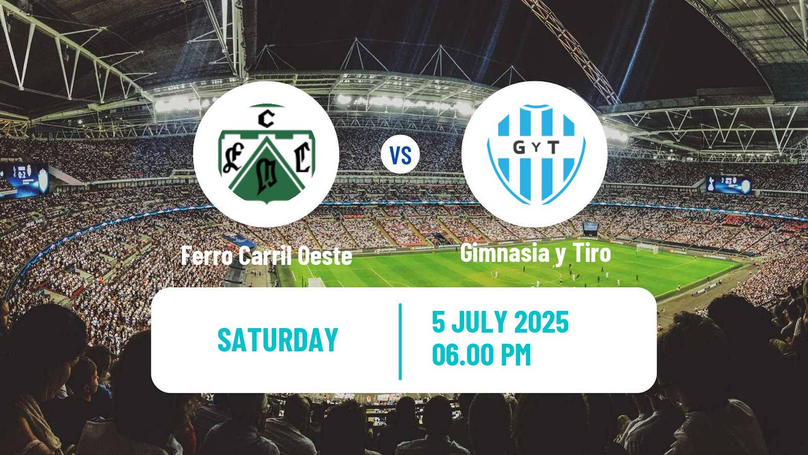 Soccer Argentinian Primera Nacional Ferro Carril Oeste - Gimnasia y Tiro