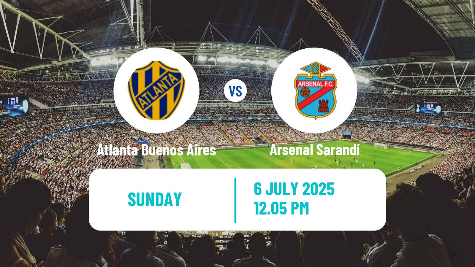 Soccer Argentinian Primera Nacional Atlanta Buenos Aires - Arsenal Sarandí