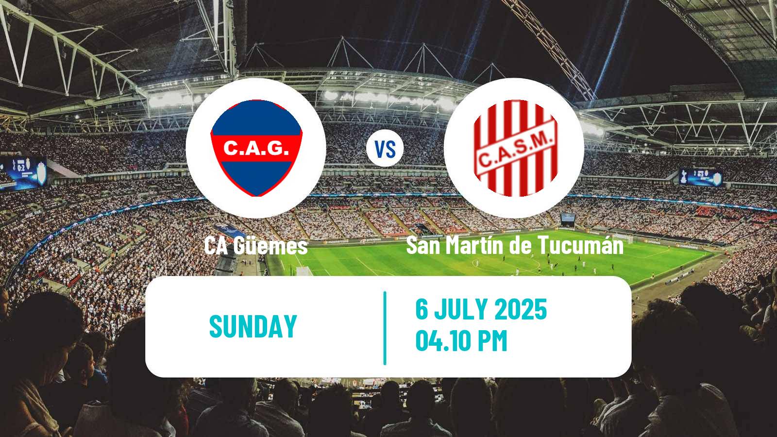 Soccer Argentinian Primera Nacional Güemes - San Martín de Tucumán