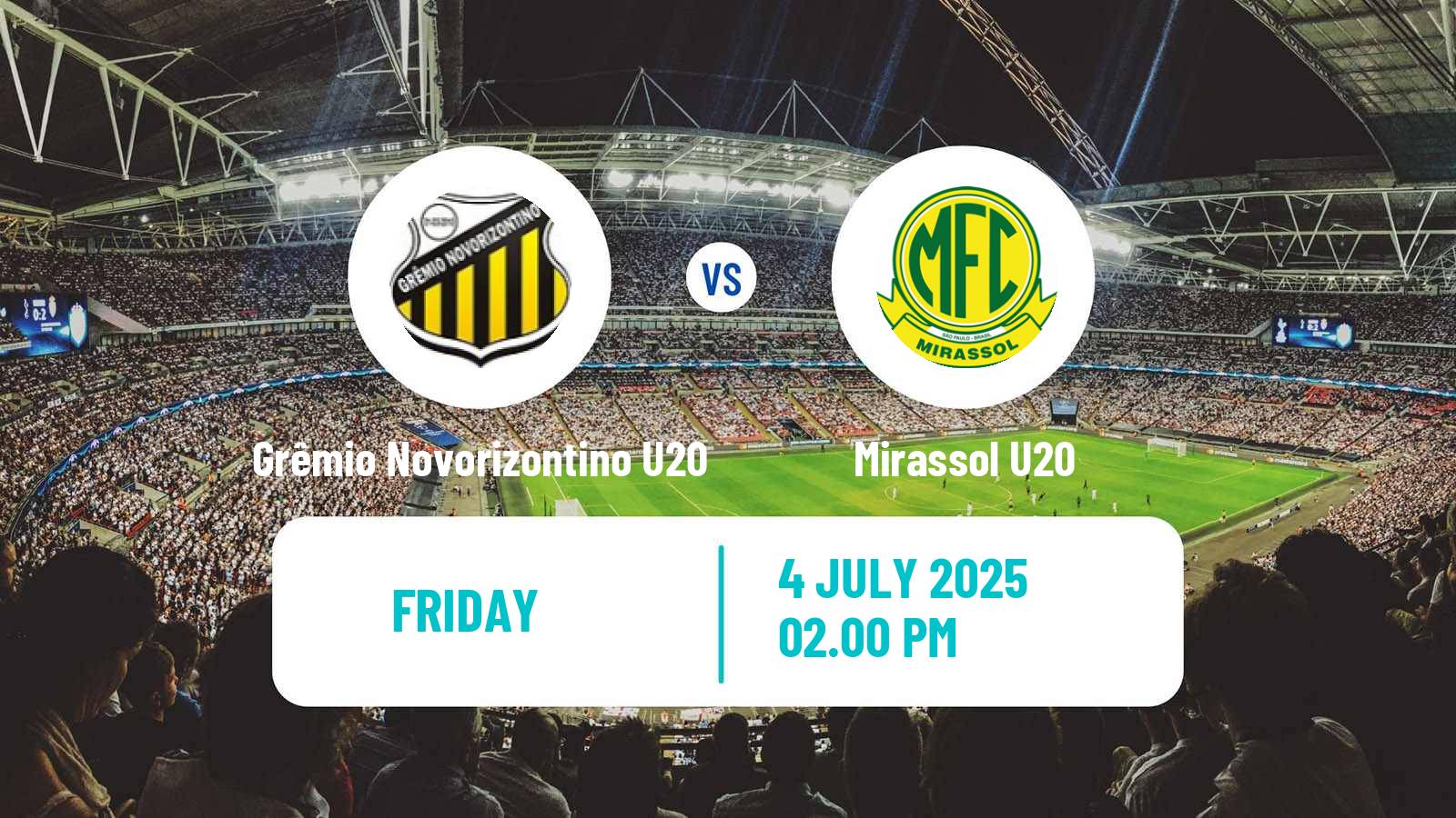 Soccer Brazilian Paulista U20 Grêmio Novorizontino U20 - Mirassol U20
