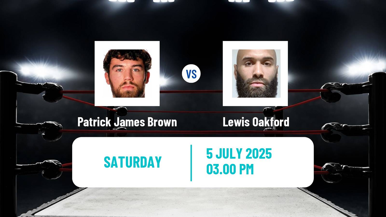 Boxing Cruiserweight Others Matches Men Patrick James Brown - Lewis Oakford