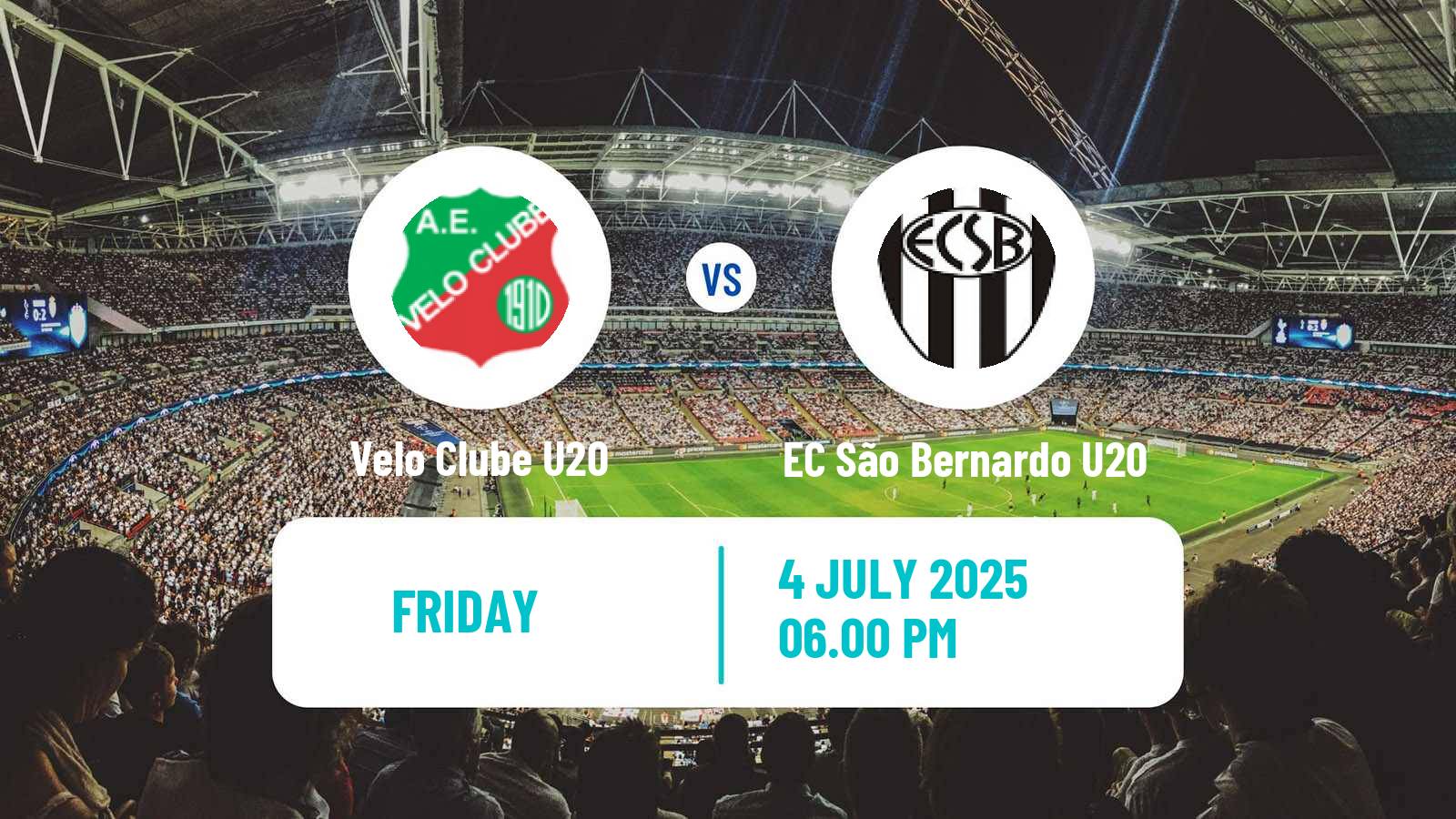 Soccer Brazilian Paulista U20 Velo Clube U20 - EC São Bernardo U20