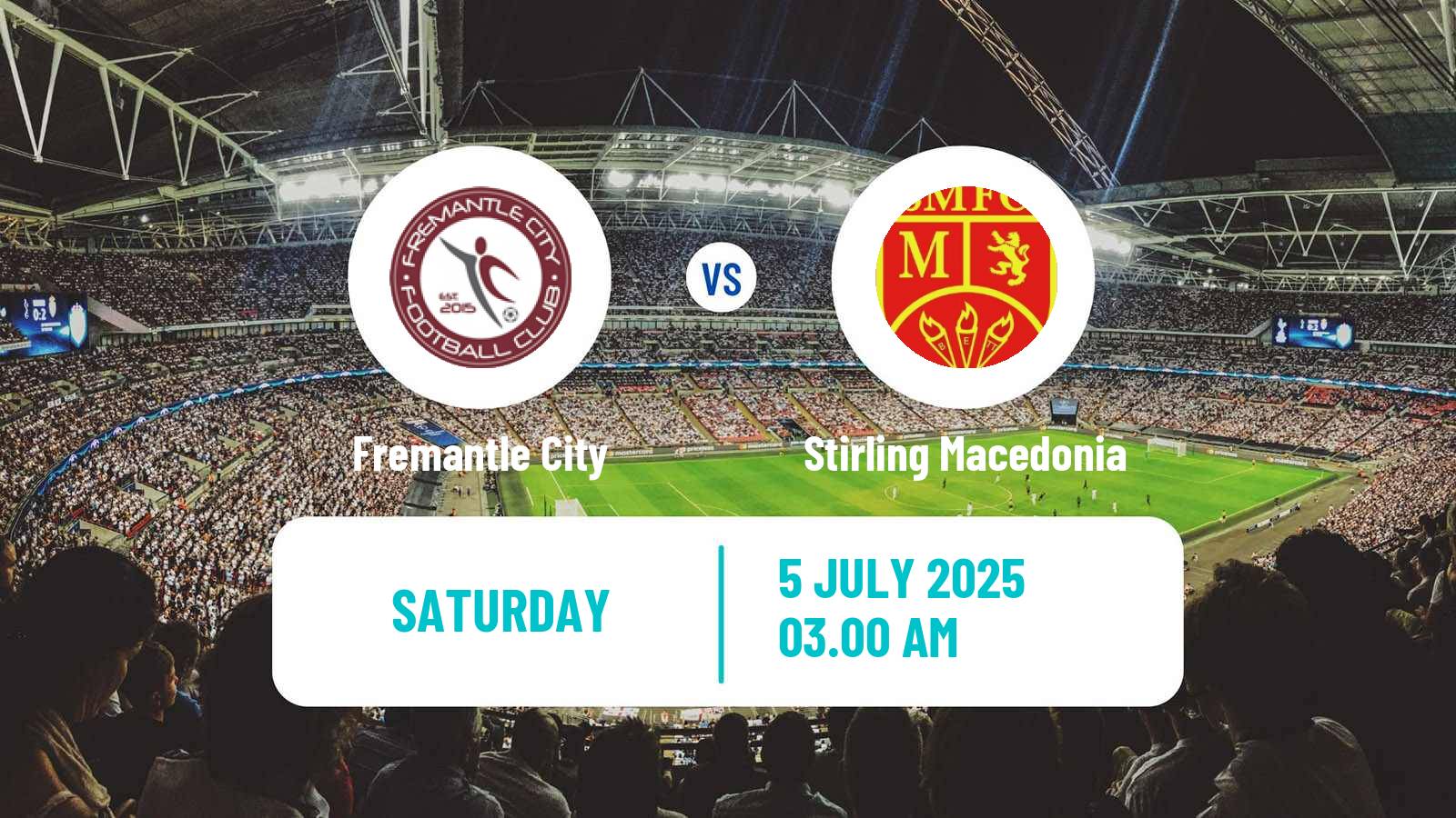 Soccer Australian NPL Western Australia Fremantle City - Stirling Macedonia