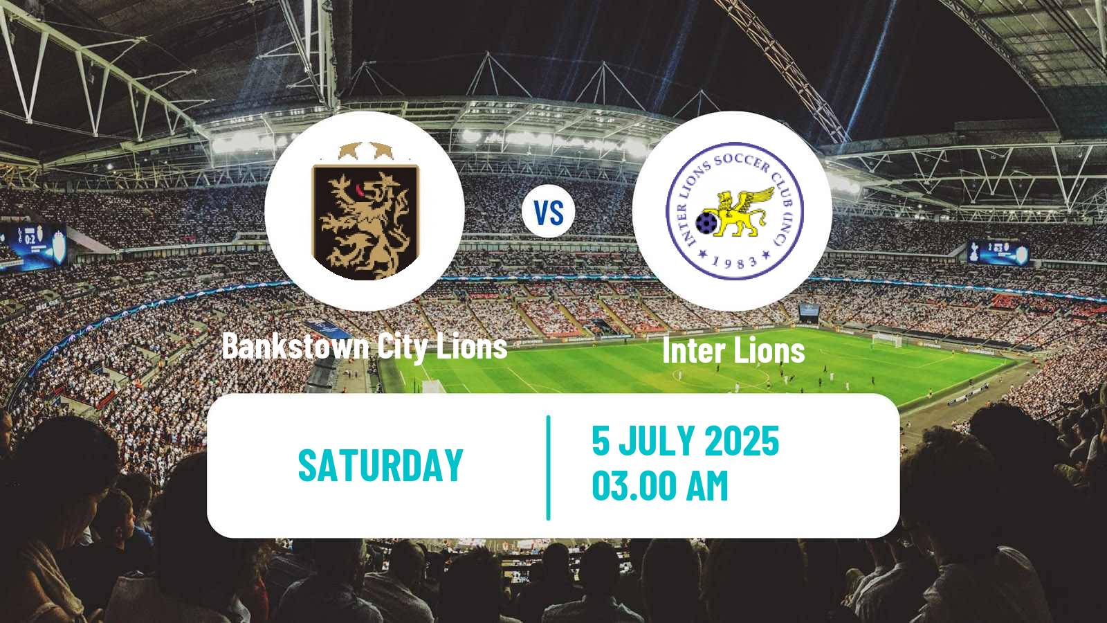 Soccer Australian NSW League One Bankstown City Lions - Inter Lions