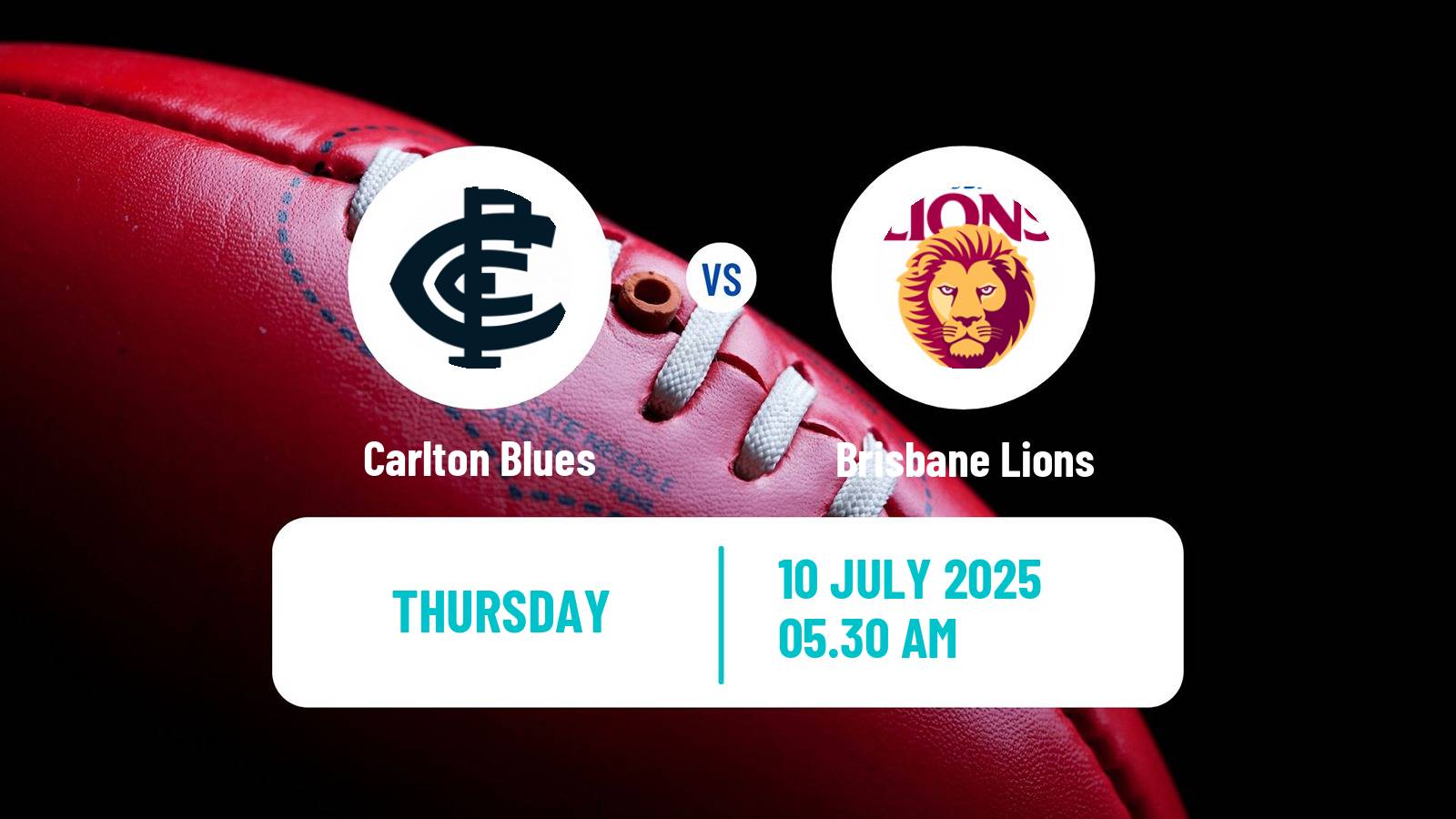 Aussie rules AFL Carlton Blues - Brisbane Lions