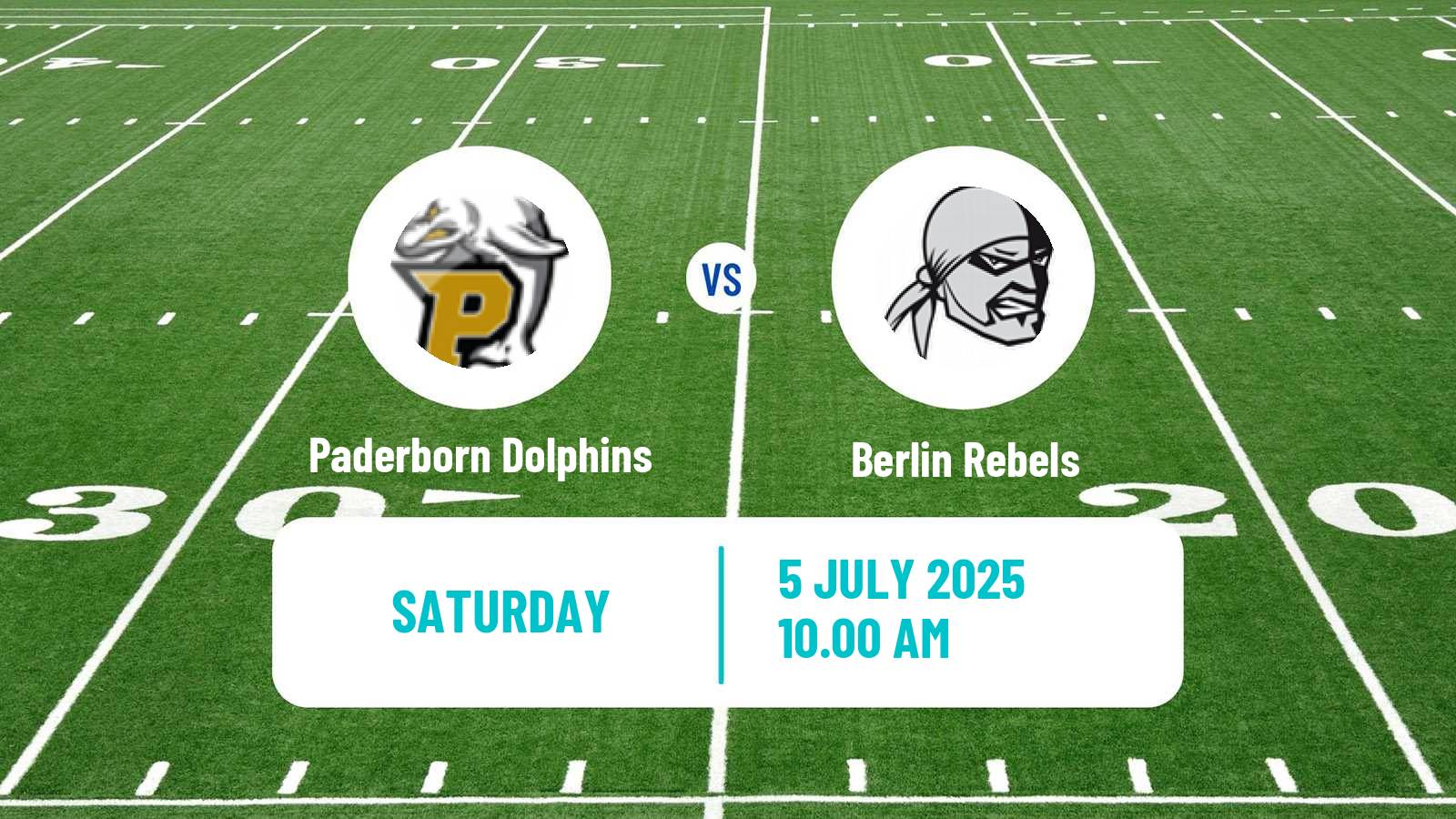 American football German GFL Paderborn Dolphins - Berlin Rebels