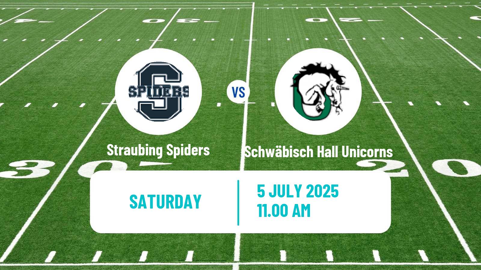 American football German GFL Straubing Spiders - Schwäbisch Hall Unicorns