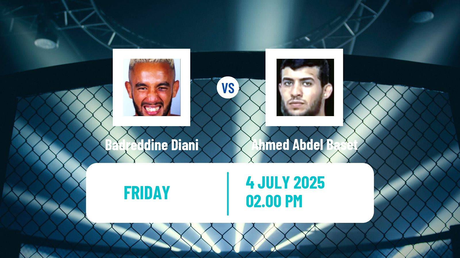 MMA Welterweight Pfl Mena Tournament Men Badreddine Diani - Ahmed Abdel Baset