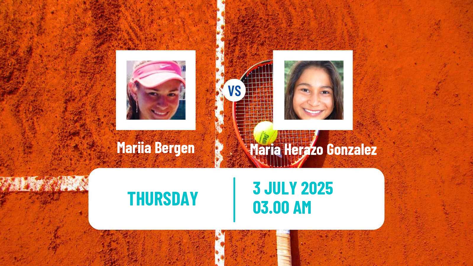 Tennis ITF W15 Kayseri 6 Women Mariia Bergen - Maria Herazo Gonzalez