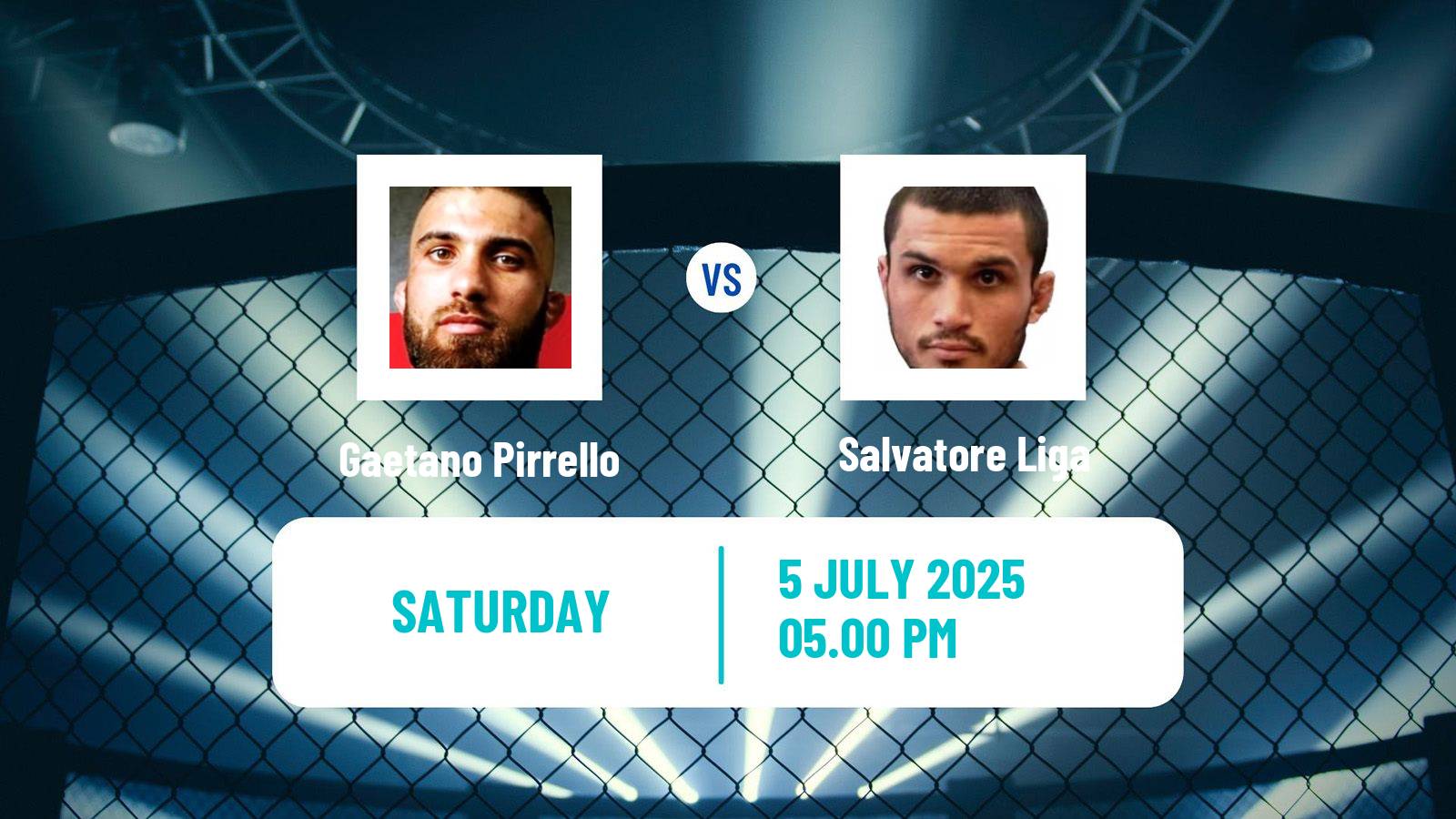 MMA Featherweight Pfl Europe Men Gaetano Pirrello - Salvatore Liga