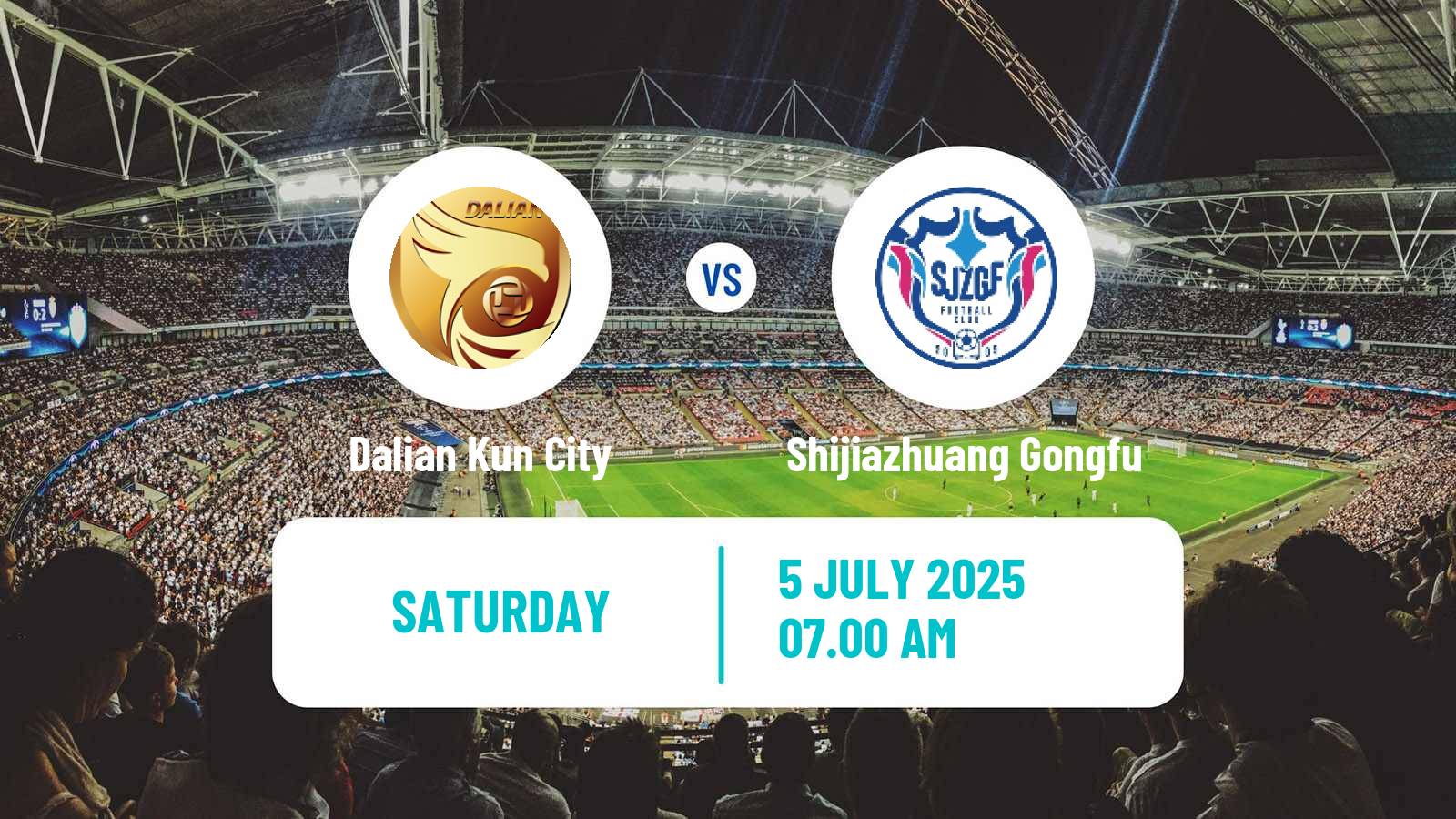 Soccer Chinese Jia League Dalian Kun City - Shijiazhuang Gongfu
